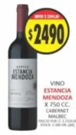 Supermercados Becerra Estancia mendoza vino cabernet malbec oferta