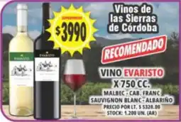 Supermercados Becerra Evaristo vino oferta