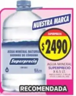 Supermercados Becerra Superprecio agua mineral natural oferta