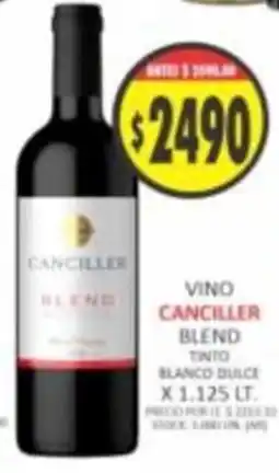 Supermercados Becerra Canciller vino blend oferta