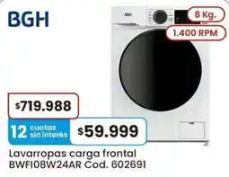 Coto Bgh lavarropas carga frontal oferta
