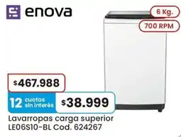 Coto Enova lavarropas carga superior oferta