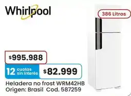 Coto Whirlpool heladera no frost oferta