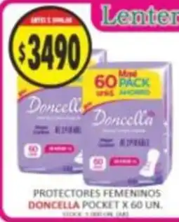 Supermercados Becerra Doncella protectores femeninos oferta
