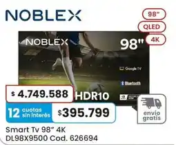 Coto Noblex smart tv 98" 4k oferta
