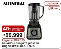 Coto Mondial licuadora con jarra plástica oferta