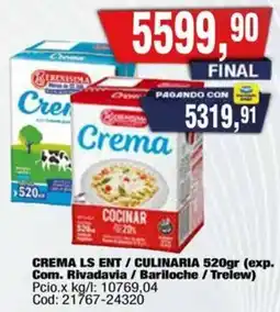 Maxiconsumo LS crema ent / culinaria oferta