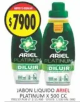 Supermercados Becerra Ariel jabon liquido platinum oferta