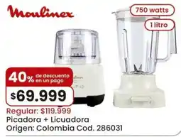 Coto Moulinex picadora + licuadora oferta