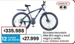 Coto bicicleta mountain bike bt2 negro y azul/negro y verde oferta