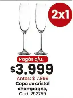 Coto Copa de cristal champagne oferta