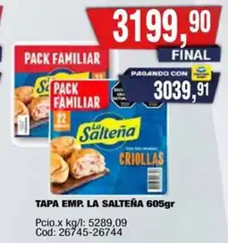 Maxiconsumo La salteña tapa emp. oferta