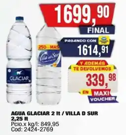 Maxiconsumo Glaciar agua oferta