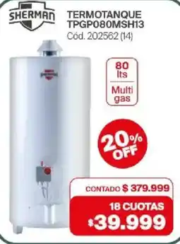 Naldo Lombardi Sherman termotanque oferta
