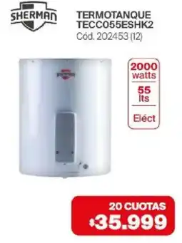 Naldo Lombardi Sherman termotanque oferta
