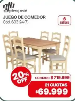 Naldo Lombardi Guillermo j. barulich juego de comedor oferta
