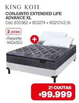 Naldo Lombardi King koil conjunto extended life advance xl oferta