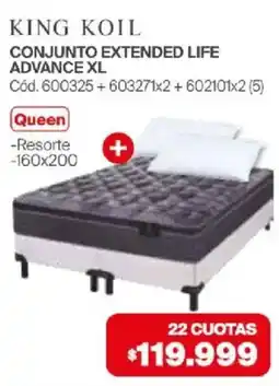 Naldo Lombardi King koil conjunto extended life advance xl oferta