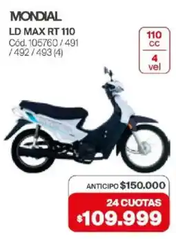 Naldo Lombardi Mondial ld max rt 110 oferta