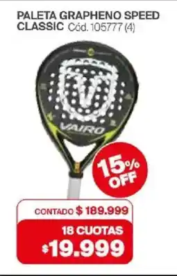 Naldo Lombardi Vairo paleta grapheno speed classic oferta