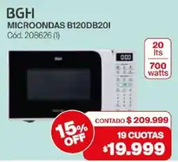 Naldo Lombardi Bgh microondas b120db20i oferta