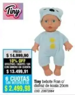 Rio Shop Deco Tiny bebote Fran c/ disfraz de koala oferta