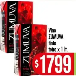 Supermercados Caracol Zumuva vino tinto oferta