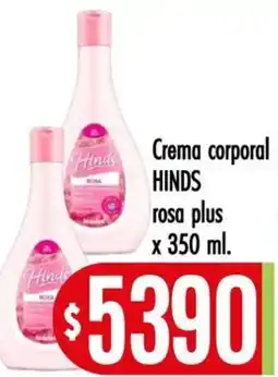Supermercados Caracol Hinds crema corporal rosa plus oferta
