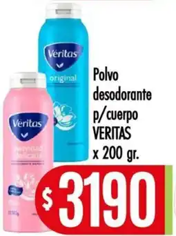 Supermercados Caracol Veritas polvo desodorante p/cuerpo oferta