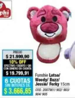 Rio Shop Deco Funshie lotso/woody/buzz/jessie/forkey oferta