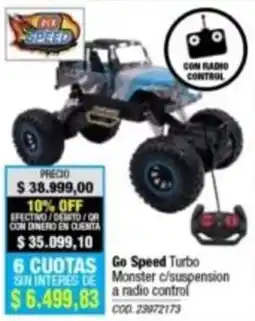 Rio Shop Deco Go Speed Turbo Monster c/suspension a radio control oferta