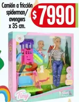 Supermercados Caracol Tiny camión a fricción spiderman/avengers oferta
