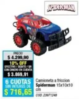 Rio Shop Deco Spiderman camioneta a friccion oferta
