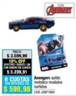 Rio Shop Deco Avengers auto metalico modelos surtidos oferta
