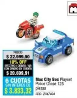 Rio Shop Deco Max City Box Playset Police Chase oferta