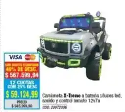 Rio Shop Deco X-Treme Camioneta a bateria cluces led sonido y control remoto oferta