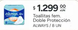 El Milagro Mayorista Always toallitas fem. doble protección oferta