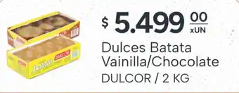 El Milagro Mayorista Dulcor dulces batata vainilla/chocolate oferta