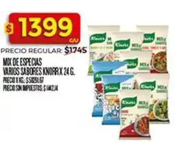 Supermercados DIA Knorr - mix de especias varios sabores oferta
