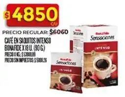 Supermercados DIA Bonafide - café en saquitos intenso oferta