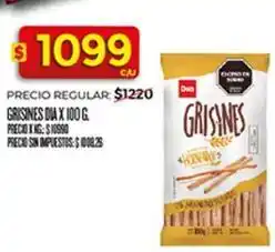 Supermercados DIA Dia - grisines dia x 100g oferta