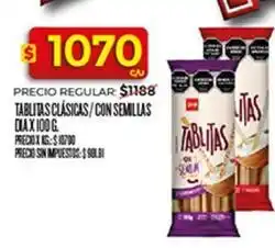 Supermercados DIA Tablitas clásicas / con semillas oferta