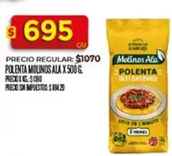 Supermercados DIA Molinos ala - polenta oferta