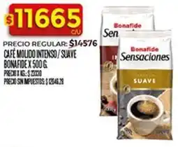 Supermercados DIA Bonafide - café molido intenso / suave oferta