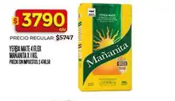 Supermercados DIA Mañanita - yerba mate 4 flex mananita x 1kg oferta