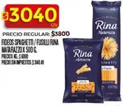 Supermercados DIA Fideos spaghetti / fusilli oferta