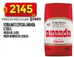 Supermercados DIA Amanda - yerba mate especial oferta
