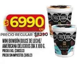 Supermercados DIA Dia - mini bombon dulce de leche/americana delicious oferta