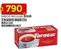 Supermercados DIA Taraguí - té en saquitos oferta