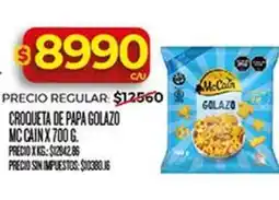 Supermercados DIA Mc cain - croqueta de papa golazo oferta